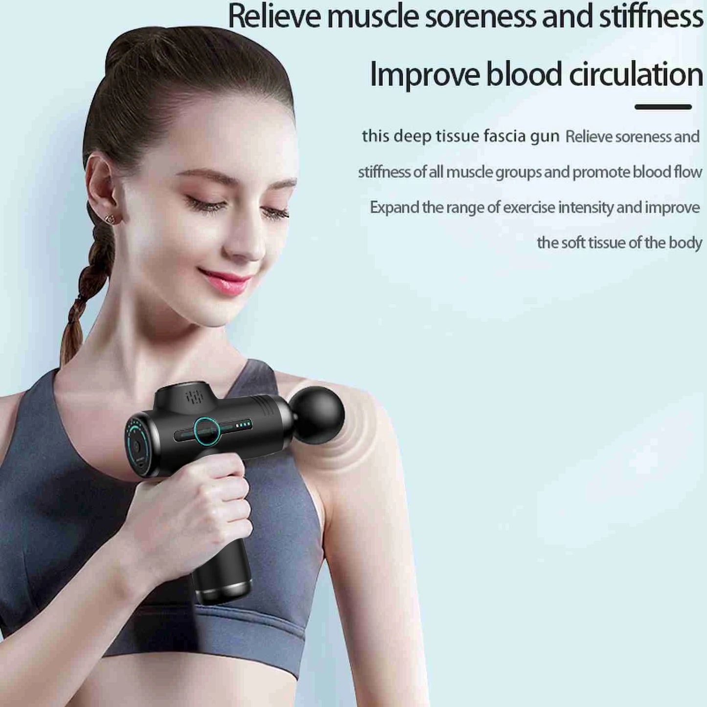 Massage Gun for Deep Tissue – Rechargeable Handheld Percussion Massager with Brushless Motor for Muscle Pain Relief, Sports Recovery & Physical Therapy