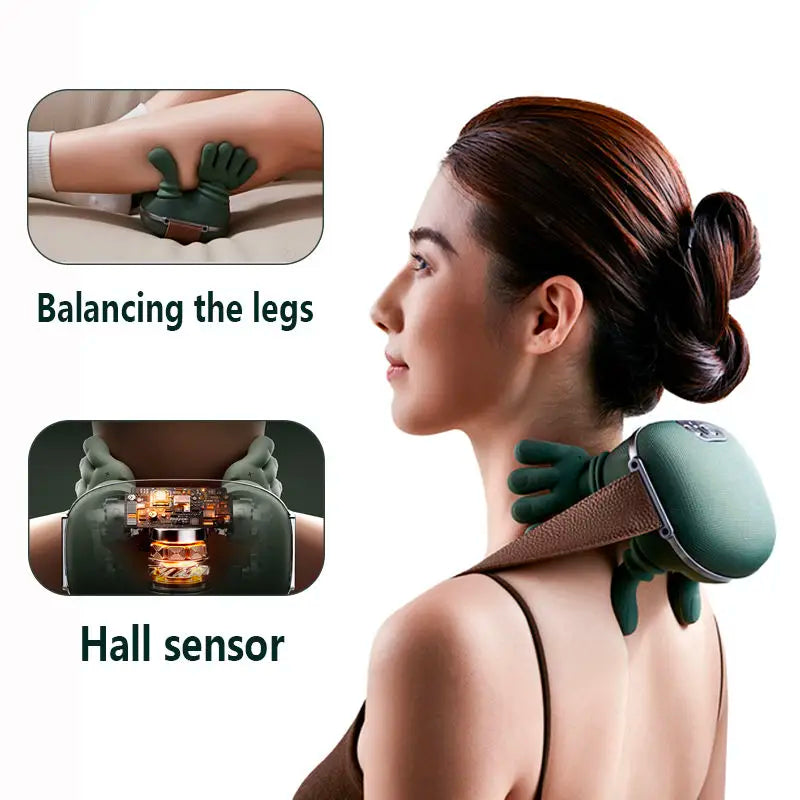 Electric Neck & Shoulder Massager – Cervical Trapezius Deep Tissue Massager for Muscle Knots, Tension, Stress & Chronic Pain Relief | Home Office & Gift
