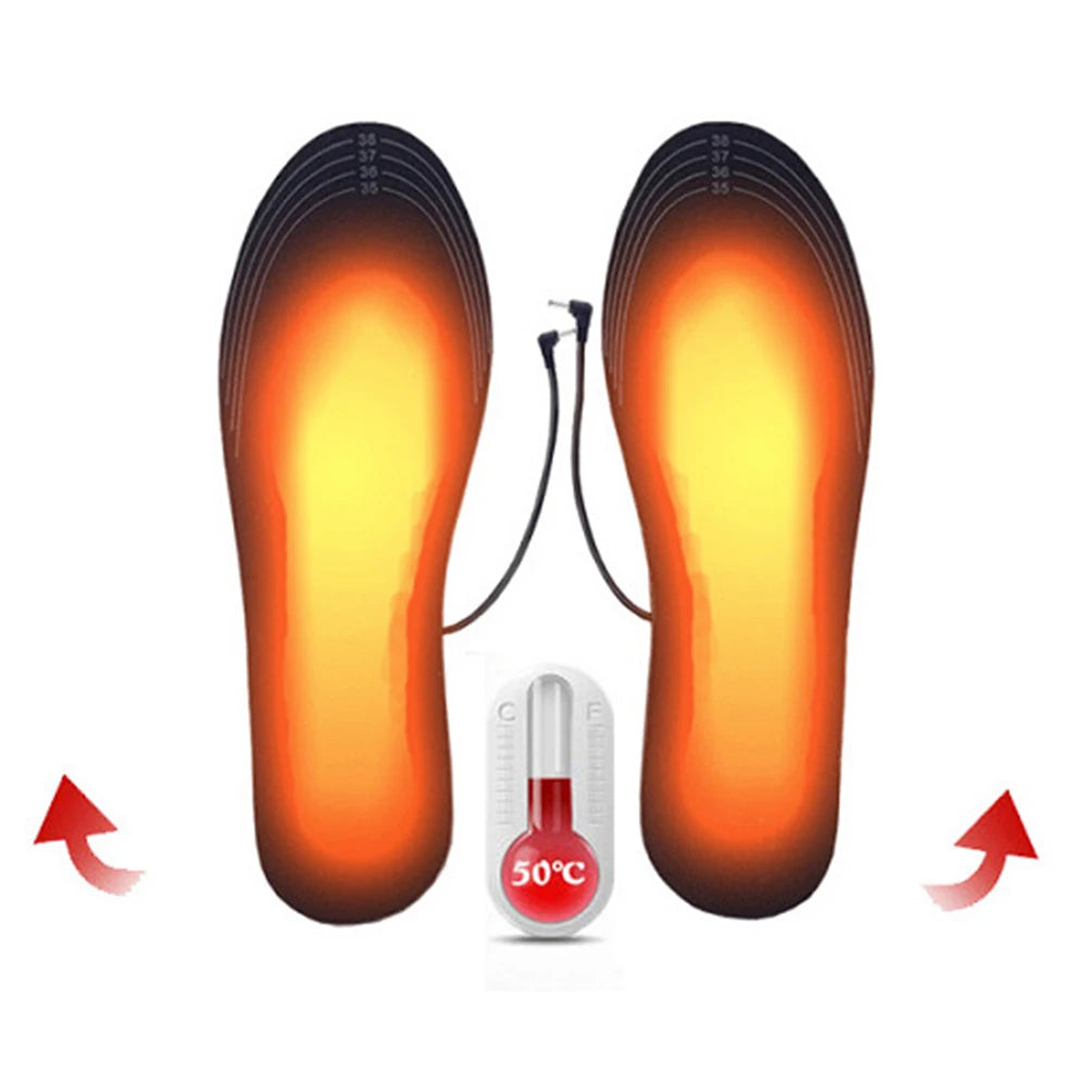 Heated Shoe Insoles Electric USB – Rechargeable Foot Warmer Insoles for Men & Women | Winter Outdoor Sports, Hiking & Cold Weather