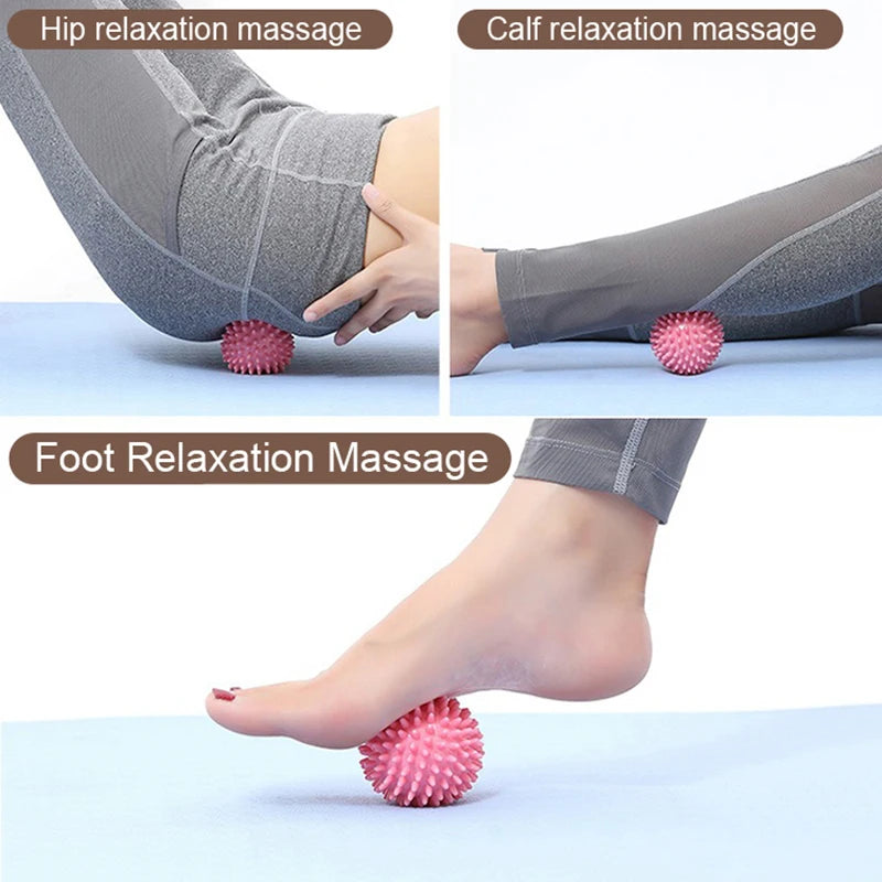Spiky Massage Ball for Plantar Fasciitis – Deep Tissue Foot Massager Ball for Muscle Relaxation, Trigger Point Relief & Physical Therapy | Yoga & Pilates